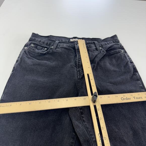 Levis 512 Jeans Womens 14 Medium Black Denim Perfectly Slimming Bootcut Stretch - Picture 7 of 8